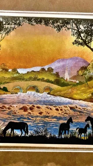 Meraviglioso quadro paesaggio colori brillanti