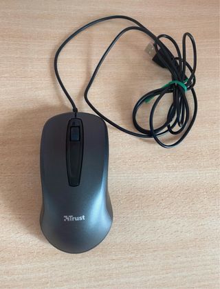 Ratón Trust Gris con Cable USB