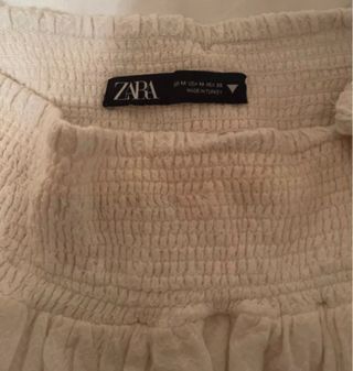 Minifalda Zara blanca rota
