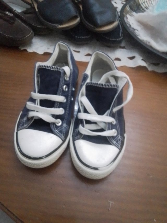 Zapatillas  tipo Converse Azul Talla 33 para niños