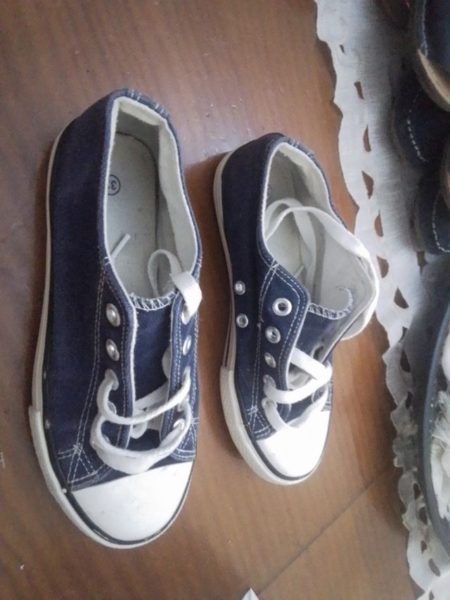 Zapatillas  tipo Converse Azul Talla 33 para niños