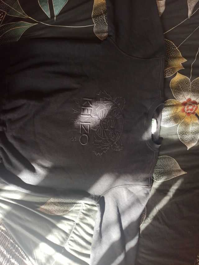 Sudadera Kenzo Negra con Logo Tigre