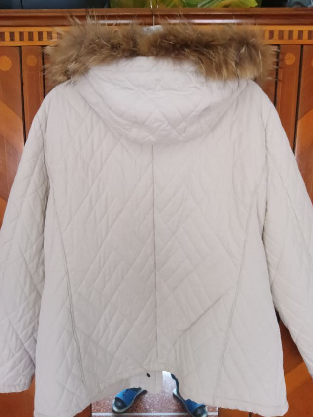 Piumino Luisa Viola Bianco IT52 Cappuccio