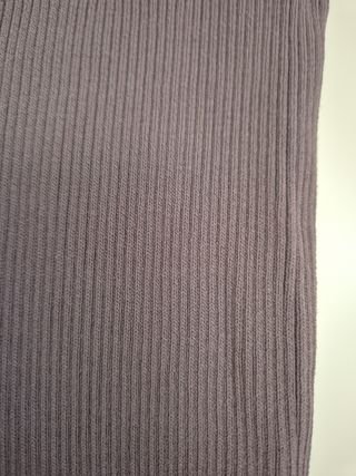 Falda larga Zara canalé gris