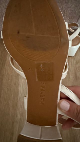 Sandalias Mary Paz Talla 41 Blancas