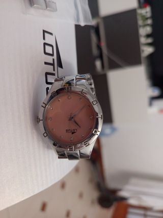 Reloj Lotus Mujer niña  Rosa y Plateado con brillo