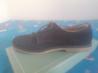 Zapatos azules de ante para comunión
