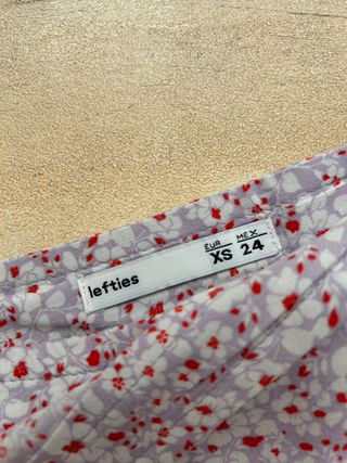Falda floral Lefties morada