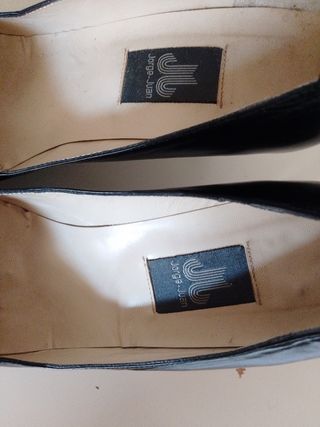Zapatos Piel Tacón Medio Talla 40