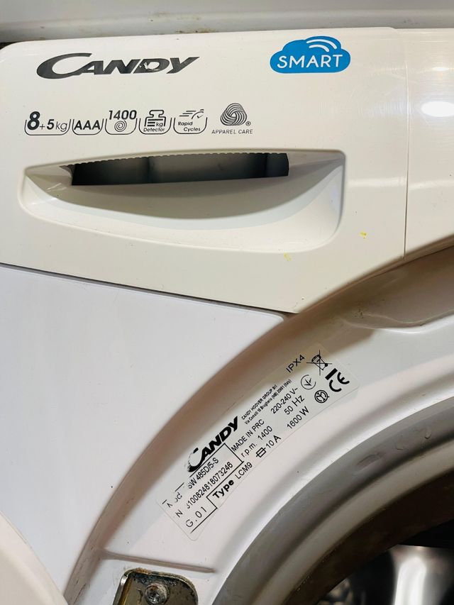 Lavadora secadora Candy 8.5kg 1400rpm SMART