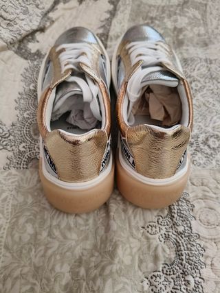 Sneakers Twinset donna oro/argento