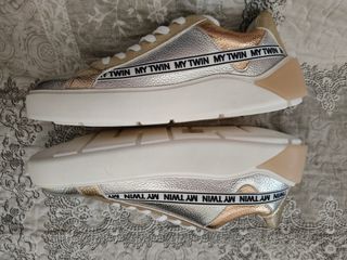 Sneakers Twinset donna oro/argento