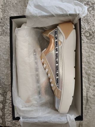 Sneakers Twinset donna oro/argento