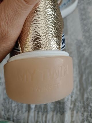 Sneakers Twinset donna oro/argento