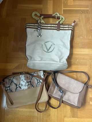 Lote de 3 bolsos tonos marrones tierra