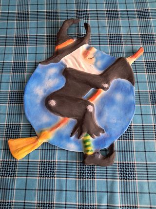 Cuadro de cartón bruja volando