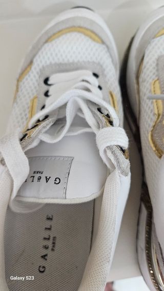 Scarpe Gaelle Paris bianche e oro