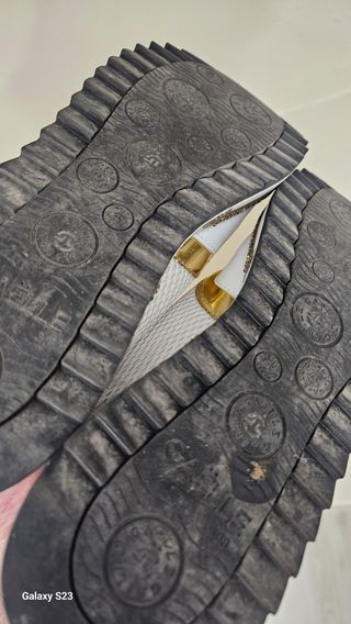 Scarpe Gaelle Paris bianche e oro