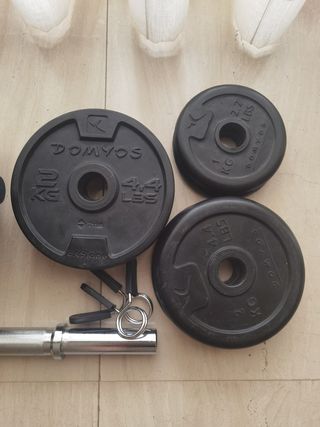 Mancuernas pesas discos y cierres