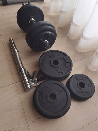 Mancuernas pesas discos y cierres