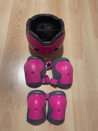 Casco y Protecciones para patinaje B'Twin