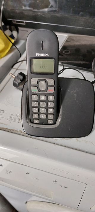 Teléfono inalámbrico Philips negro