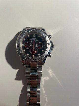 Reloj de lujo personalizado Negro/Plata