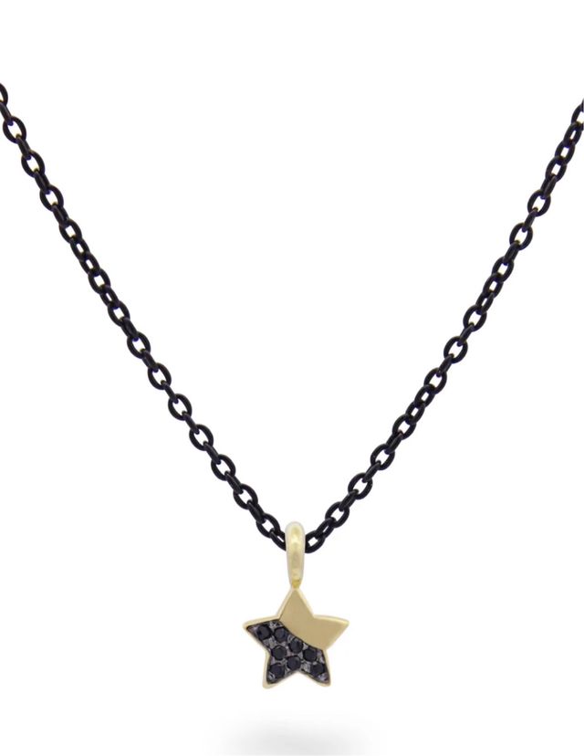 GoldenMate Stella diamanti black e catena