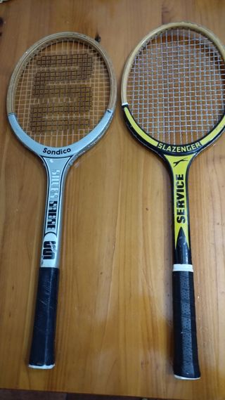 Raquetas de Tenis de Madera Sondico y Slazenger