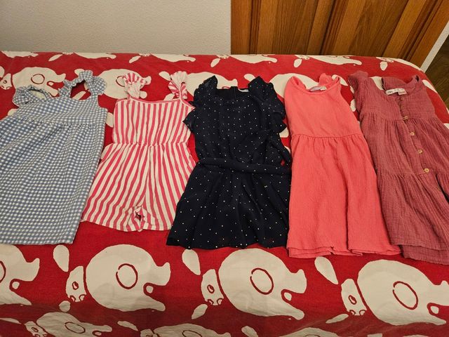 Lote 5 vestidos niña verano 5 años
