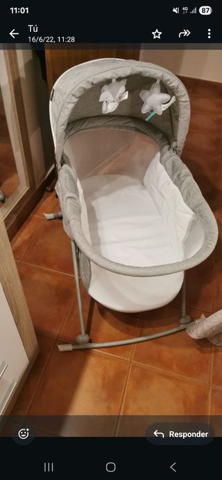 Minicuna colecho gris