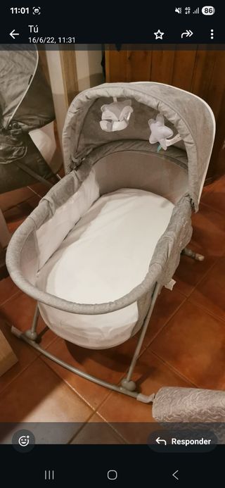 Minicuna colecho gris