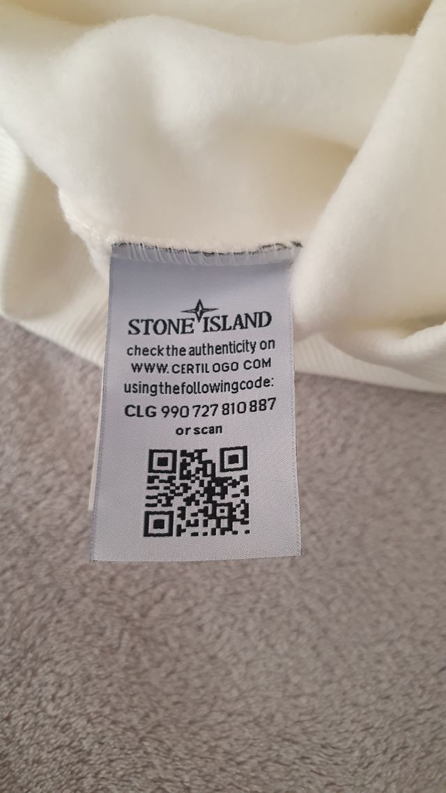 Sudadera Stone Island Blanca Talla M