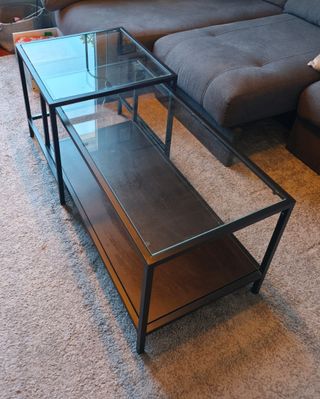 Mesa Centro Ikea Vittsjo Cristal y Metal