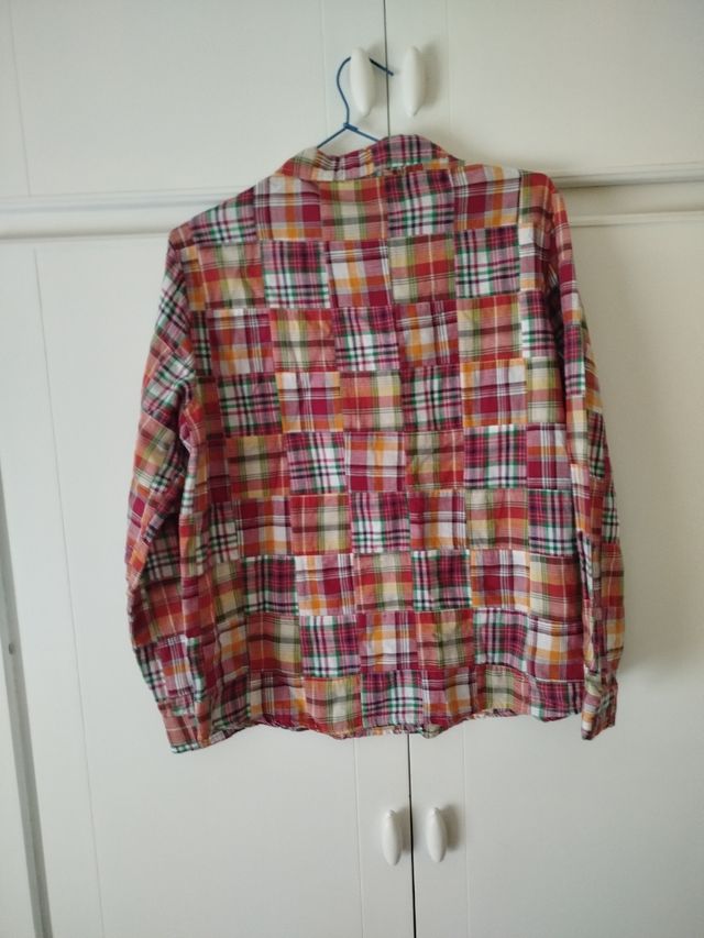 Camisa cuadros manga larga T-M/L