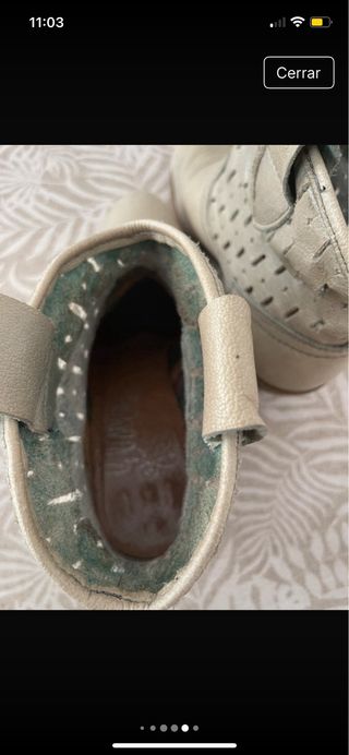 Botines piel beige talla 38