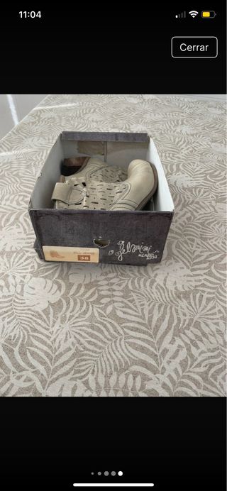 Botines piel beige talla 38