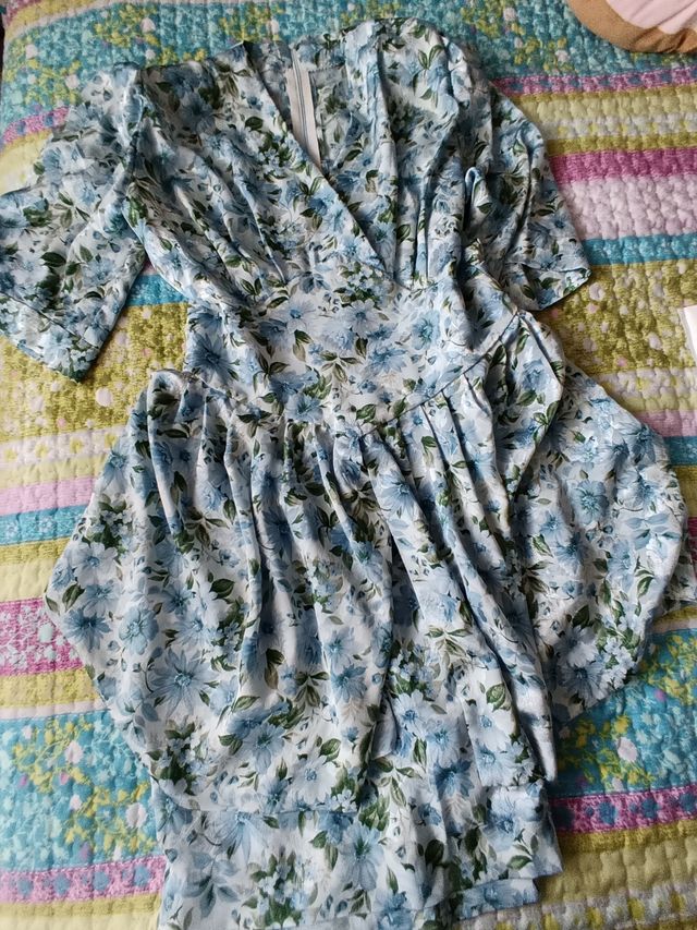 Abito floreale vintage anni '80