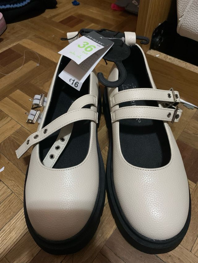 Scarpe Mary Jane Beige Taglia 36