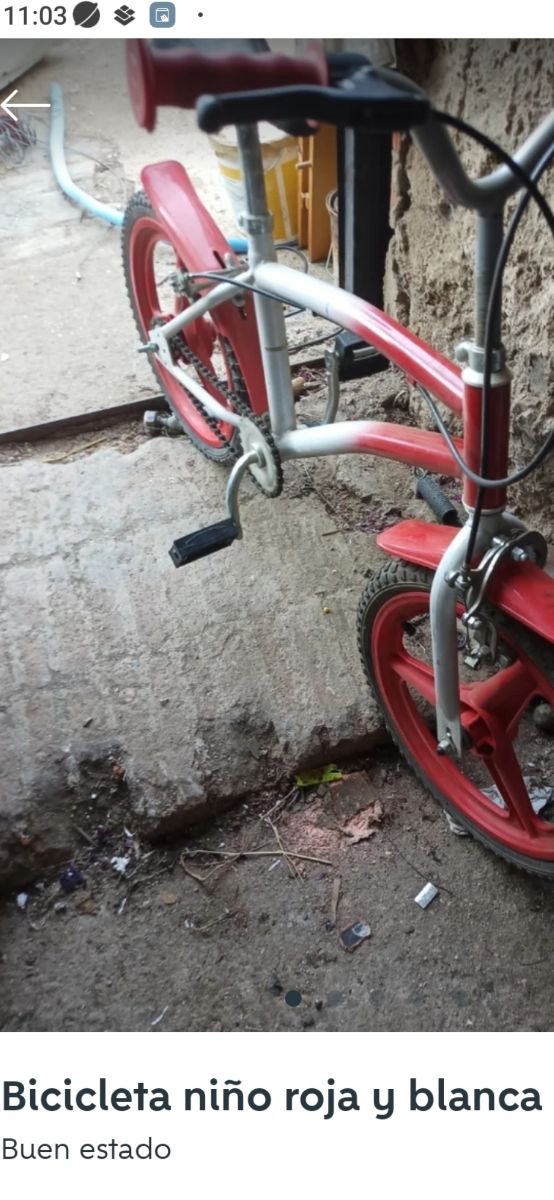 2 Bicicletas Niño Rojas y Blancas