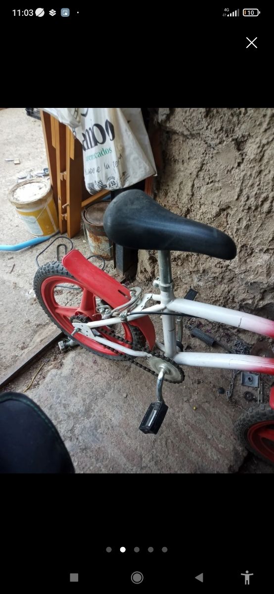 2 Bicicletas Niño Rojas y Blancas