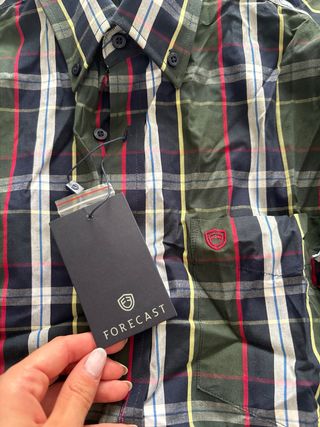 Camisa de cuadros Forecast verde
