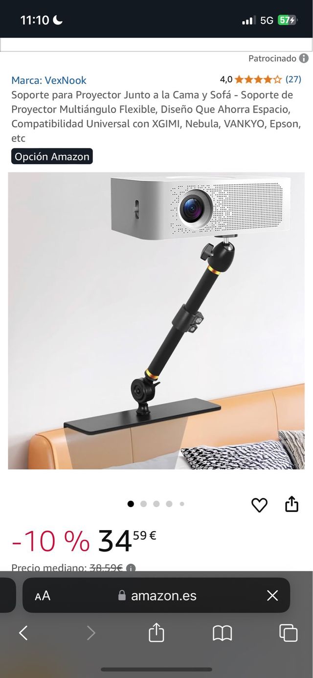 Soporte Proyector VexNook Cama/Sofá