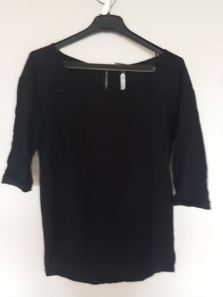 Blusa Stradivarius Negra Mujer