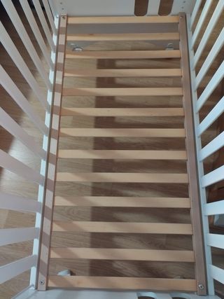 Cuna micuna de madera blanca unisex