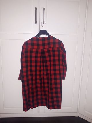 Camicia quadri donna rossa/nera taglia L