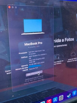 MacBook Pro 16 2019 i7 16GB RAM Plata 500 GB ROM