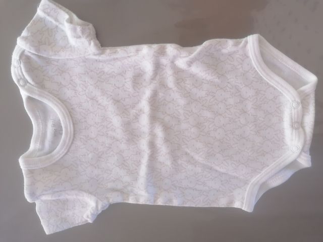Set body neonato bianco e grigio