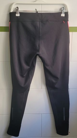 Mallas deportivas Adidas negras con rayas rosa