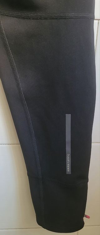 Mallas deportivas Adidas negras con rayas rosa